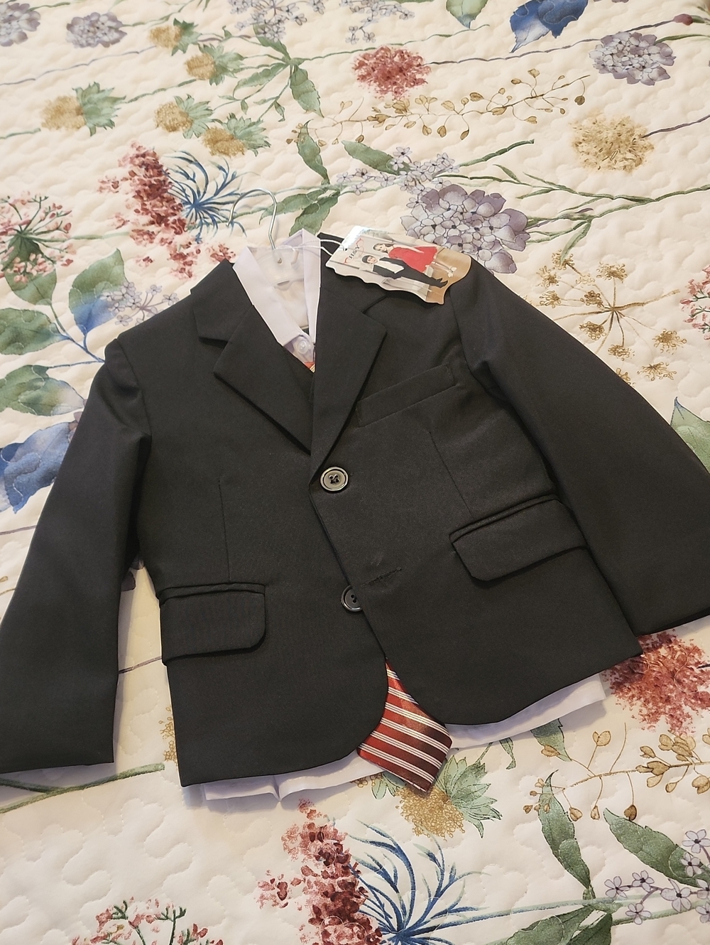 Classic Black Boys' Suit with Matching Tie